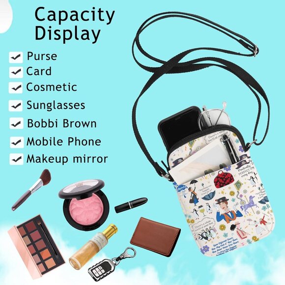 Durable Mary Poppins Crossbody Bag - Spacious, Stylish & Ideal for Travel - Picture 6 of 7